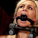 Second pic of The blonde chick Tara Lynn has her body bound and pussy beaded on sex machine