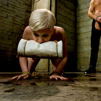 Second pic of Two masters Tom Moore and Maestro get their cocks pleased by bosomy slave blonde Cherry Torn