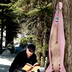 First pic of Submissive girls Nina, Dia Zerva, Kristine and Amber Keen get punished in the winter forest