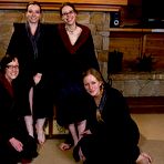 Fourth pic of Submissive girls Nina, Dia Zerva, Kristine and Amber Keen get punished in the winter forest