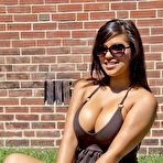 First pic of Latina Chick Briana Lee Pets Big Boobs And Toy Fucks The Beaver In The Open Air / DefineBabe.com