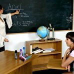Third pic of Schoolgirl gets her asshole dildoed by her classmate in front of curious teacher Cheyenne Hunter