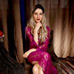 First pic of Francesca Rose Busty Blonde Strips Naked in Lace Lingerie