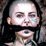 First pic of SexPreviews - Luna LaVey tattoo devil is rope bound to spank by pink lezdom London River