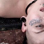 Third pic of SexPreviews - Luna LaVey tattoo devil is rope bound to spank by pink lezdom London River