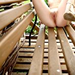 Fourth pic of Tender Blonde Miranda Nubiles Removes Her Tight Jean Shorts And Shows Her Spot On A Bench photos (Miriama Kunkelova) / DefineBabe.com