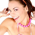 Second pic of Wearing Pretty Panties And Pink Around Her Neck Dorothy Bank Looks Adorable And Sexy. / DefineBabe.com