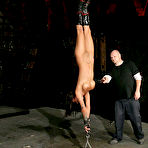 Second pic of Busty slave girl Angelina Valentine gets tortured with canes, fire vacuum and clamps