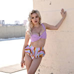 Fourth pic of Barbie girl in high heels gets naked outdoor