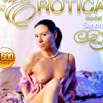 First pic of Sandra bare on the bed hiding with her thin shirt - AVErotica