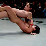 Third pic of Alexa Von Tess, Amber Rayne, Ariel X and Tia Ling take off their bikini and wrestle nude in public