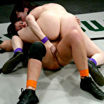 Third pic of Hot naked lesbo women Julie Night and Dana DeArmond wrestle and dominate