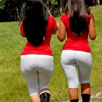First pic of Two Busty Uniformed Latinas Cynthia Bang And Lexxy Get Hardcore Fucked After Horse Riding / DefineBabe.com