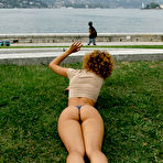 Second pic of Sylvia Belotti Flashing her Big Ass in the Park
