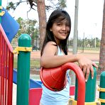 First pic of Kat Young :: Sweet asian girl flashing pussy at a public park