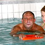 First pic of Cute female swim instructor banging a senior after drowning naked