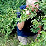 Fourth pic of Big breasted teenie beauty fucking a spying senior stud naked