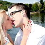 Fourth pic of Teenage blonde on a boat penetrated hard by a horny rower naked