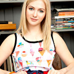 Third pic of Hottest Adorable blonde teen strips down all her cute clothes and shows what she can do with her playful little fingers. by ShavedTeenGirls.com