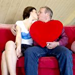 Second pic of Superb brunette teen maid gives blowjob and gets facialized naked