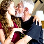 Second pic of Superb teen babe Rebel Lynn lick and fuck an old cock hard naked