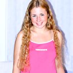 First pic of Curly haired blonde teen angel pleasing her pink pussy hard naked