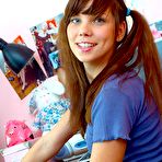 First pic of Hottest Brunette schoolgirl with pigtail exposes her sweet body by ShavedTeenGirls.com