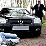 First pic of Older senior fucking a teenage blonde after a car crash naked