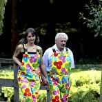 First pic of A very horny old grandpa screwing a random young sweetie naked