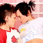 Second pic of Two lesbians playing with eachothers damp pussies teen