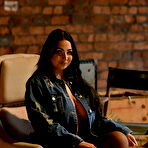 First pic of Foxy Lucina Denim Jacket And Nylons Nothing But Curves - Prime Curves