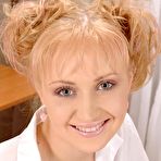 First pic of Naught Blonde Prada Strips Her Funny Panty And Saddles A Huge Violet Toy. / DefineBabe.com