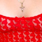 Second pic of Long Haired Latina Filly Vicky Vail In Red Lingerie Fucks Herself With Red Toy photos (Vickie Vail) / DefineBabe.com