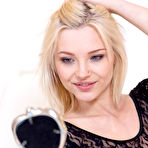 First pic of Zazie Skymm Anal Probe Masturbation with a Silver Mirror Handle