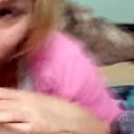 Fourth pic of Blowjob from wife in living room - AmateurPorn