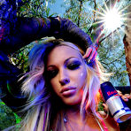 Third pic of BLUE NEON ART girl Cosima in multicolor