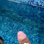 Third pic of Babe sucking at pool side - AmateurPorn