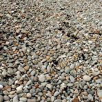 Second pic of Kinky voyeur husband expose chubby wife tanning topless on rocky beach