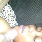 Third pic of Amateur Big Titty Black Bimbo enjoys Cumshot Facial - AmateurPorn