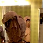 Fourth pic of Amateur chubby girlfriend exposed after shower - AmateurPorn