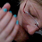 Second pic of Magda sucking large cock and licking balls - AmateurPorn