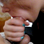 Fourth pic of Magda sucking large cock and licking balls - AmateurPorn