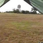 Fourth pic of SEXY AMATEUR BLACK COUPLE FUCKS IN THE TENT !! - AmateurPorn