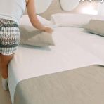 Fourth pic of Stepbrother fucks busty blonde and cums inside her while making the bed - Amateur Porn HotKittyAria - AmateurPorn