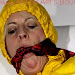 Fourth pic of Shinynylonartsbound | Updates tagged with sofa bondage