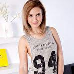 First pic of New model Anata flaunts her slender body and meaty pussy on the table. naked