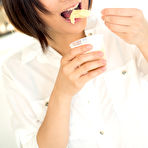First pic of Mayu Kamiya Asian takes shirt off and shows nasty ass in panty