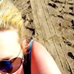 Fourth pic of Blonde MILF Sucking Cock Outdoor - AmateurPorn