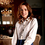 First pic of Top model Maxa bares her sexy tanned body and smooth pussy on the couch. naked