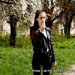 Fourth pic of Russian Smokers | Non smoker Masha is smoking two all white 120mm cigarettes outside